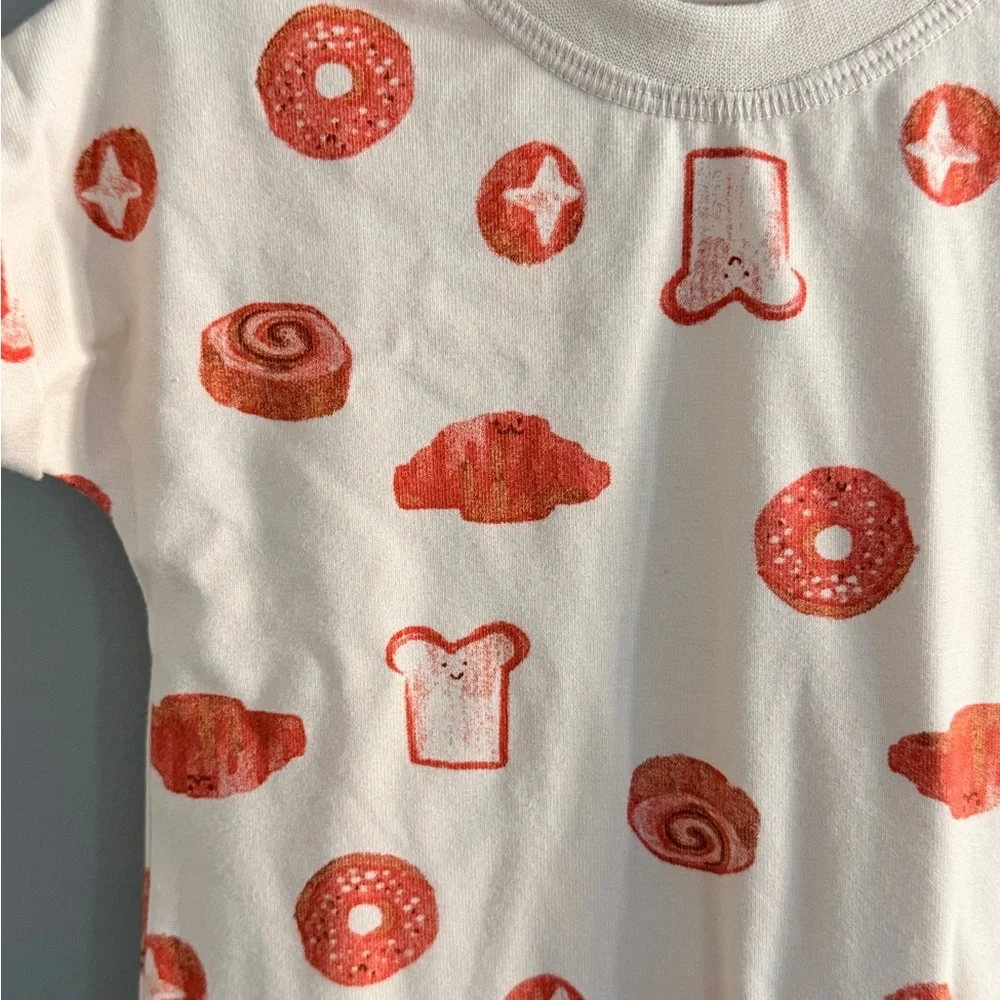 Cat & Jack Cream Bodysuit with Orange Pastry‎ Pattern